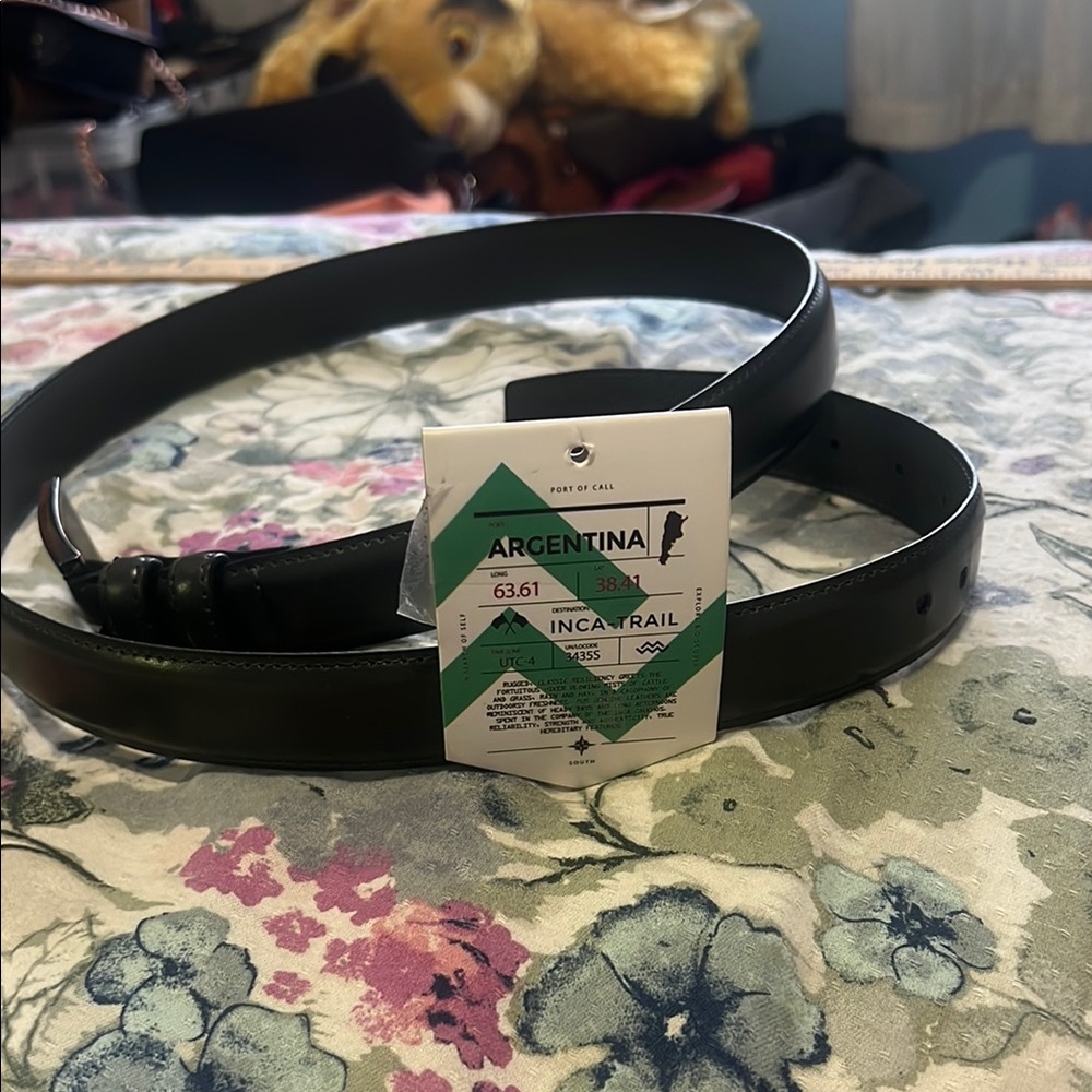 NWT Port of Call Argentina 42” Grey Men’s Leather Belt